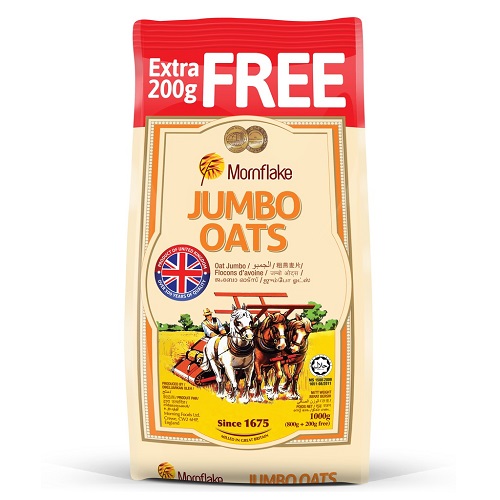 MORNFLAKE JUMBO OATS 800G FREE 200G